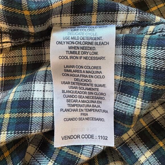 Land's End XXL Lightweight Coastal Flannel Plaid - Picture 11 of 11